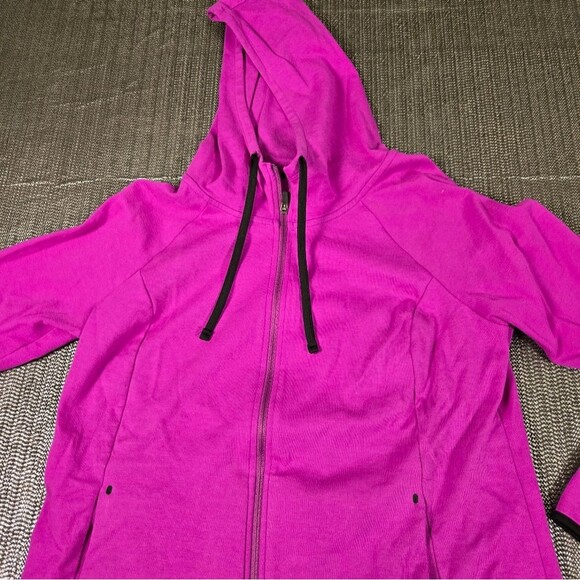 Women's Danskin Now Purple  Size  X Large Full Zip Hoodie Draw String - Picture 5 of 14
